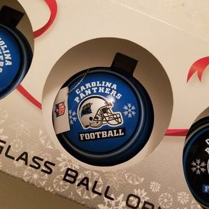 🎄NFL Carolina Panthers 3 pack Christmas ornaments